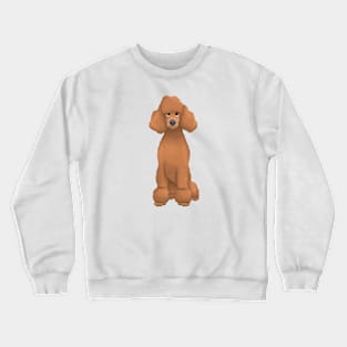 Red Standard Poodle Dog Crewneck Sweatshirt